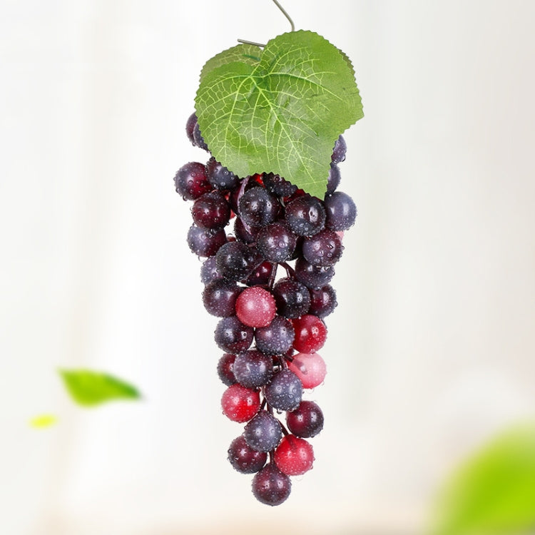 Simulation Fruit Simulation Grapes PVC with Cream Grape Shoot Props — 4 Bunches 60 Granules Agate Grapes