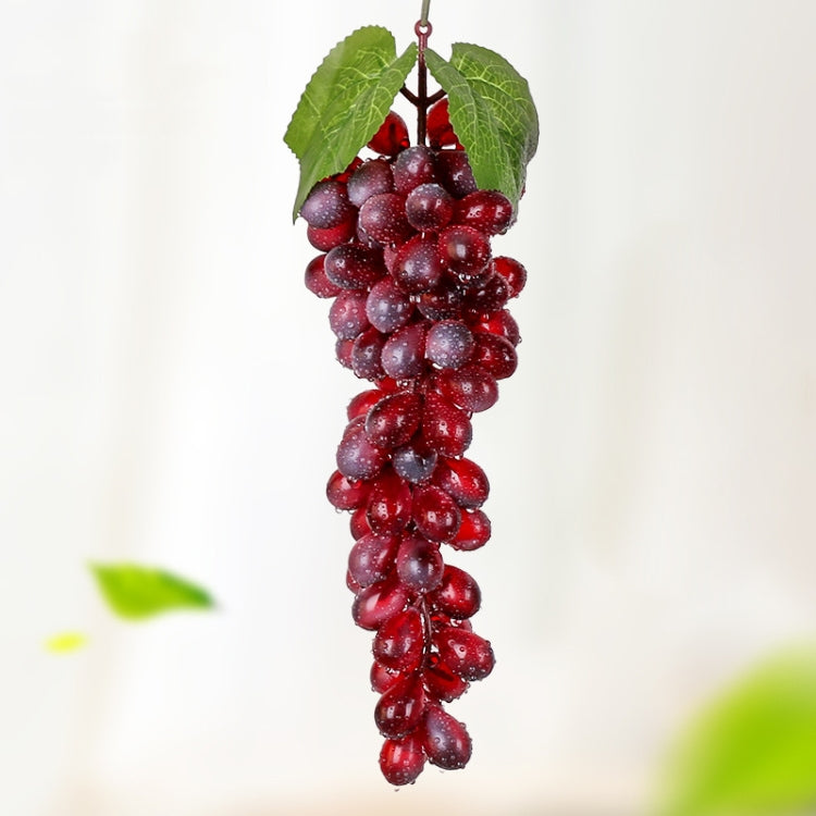 Simulation Fruit Simulation Grapes PVC with Cream Grape Shoot Props — 2 Bunches 85 Red Grapes