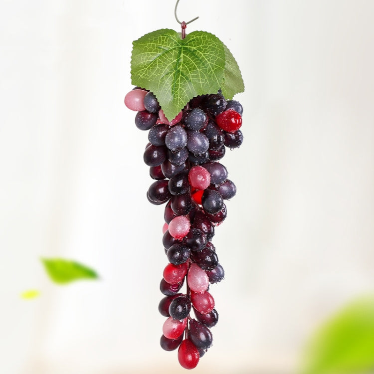 Simulation Fruit Simulation Grapes PVC with Cream Grape Shoot Props — 2 Bunches 85 Grain Agate Grapes