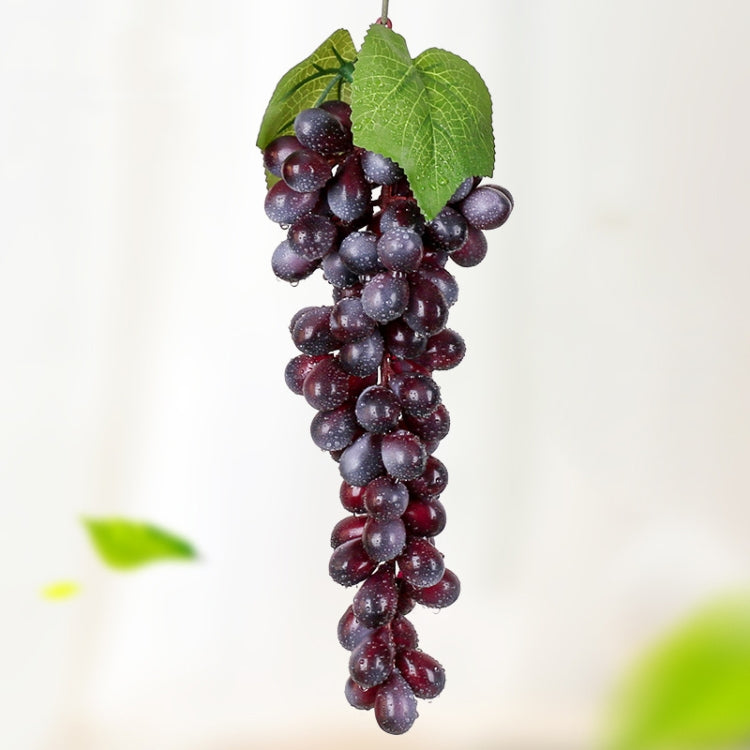 Simulation Fruit Simulation Grapes PVC with Cream Grape Shoot Props — 2 Bunches 85 Purple Grape