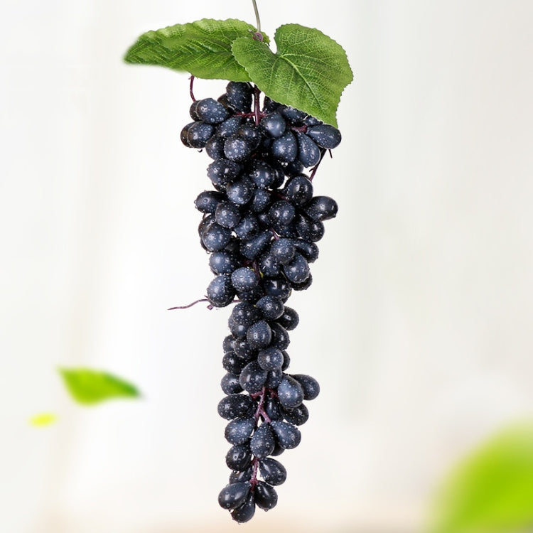 Simulation Fruit Simulation Grapes PVC with Cream Grape Shoot Props — 2 Bunches 110 Black Grapes