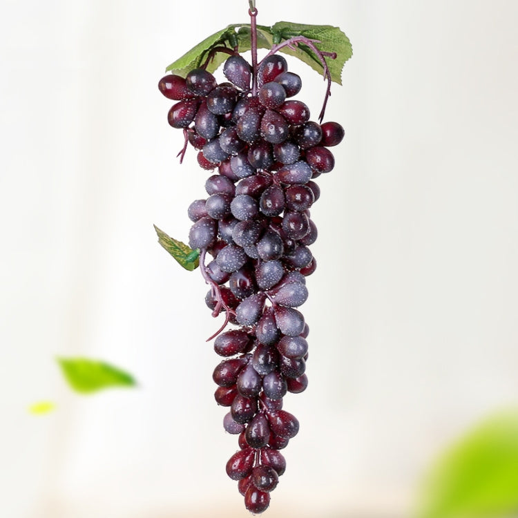 Simulation Fruit Simulation Grapes PVC with Cream Grape Shoot Props — 2 Bunches 110 Purple Grapes