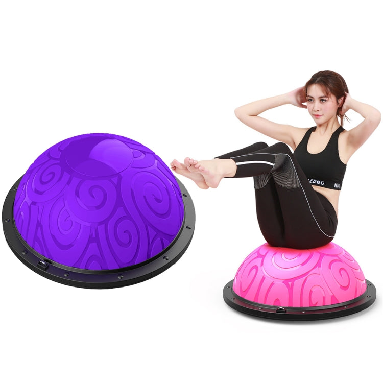 46cm Wave Speed Ball Yoga Semi-Circular Balance Ball Fitness Pilates Ball — 46cm Purple