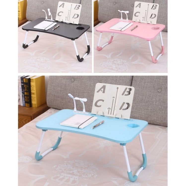 USB Folding Computer Desk With Fan & Lamp, Size: 60x40x28cm