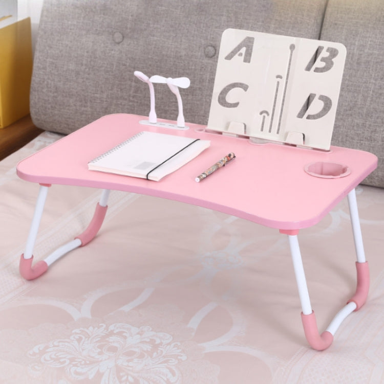 USB Folding Computer Desk With Fan & Lamp, Size: 60x40x28cm