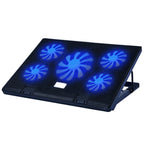 NUOXI S500 Double Switch Control Laptop Radiator Five-Fan Multi-Angle Adjustment Computer Base without Speed Regulation