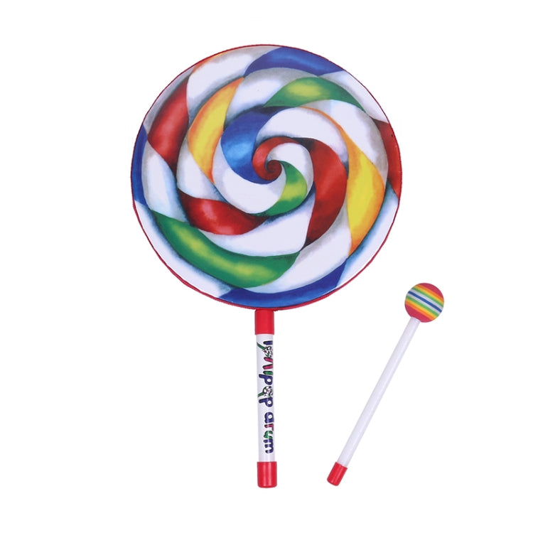 2 PCS Orff Percussion Instrument Parent-Child Teaching Aids Lollipop Drum Early Education Tambourine, Size: — 10 Inch