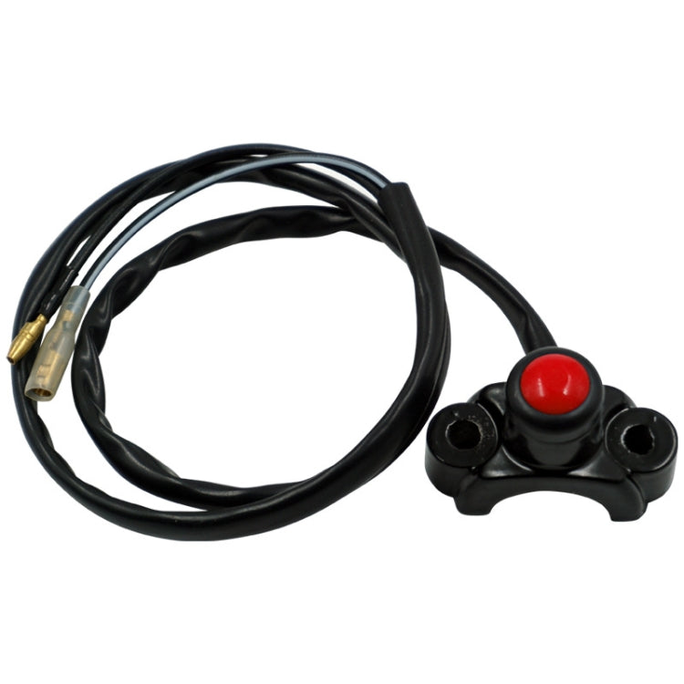 Motorcycle Modification Self-Locking Single Switch Headlight Fog Light Brake Light Emergency Light Switch — Black Button