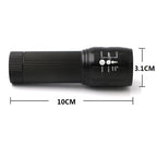 2 PCS Three-Speed Zoom LED Flashlight Mini Aluminum Flashlight