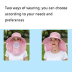 2 PCS Cherry Printing Isolation Cap Sunscreen Face-Covering Outdoor Travel Hat Cap — view 12