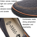 LuTai Men Loafers Rubber Sole Shoes Breathable Wear-Resistant Casual Shoes — 2001 Gray