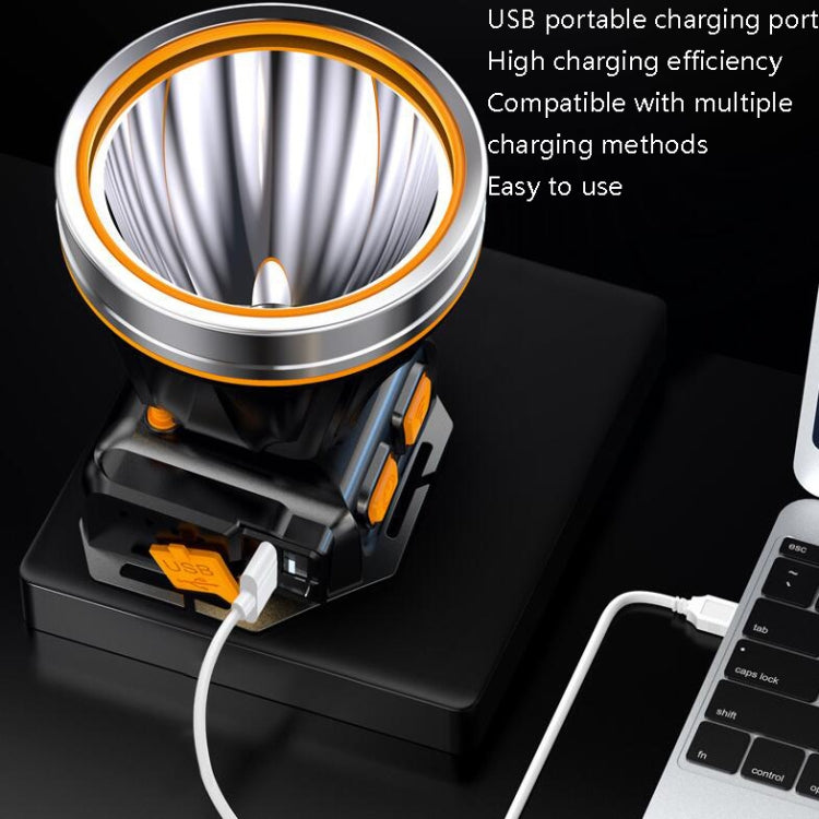 LED Night Fishing Charge Head Light Outdoor Camping Fishing Miner Light Searchlight Head-Mounted Flashlight With Charge Display