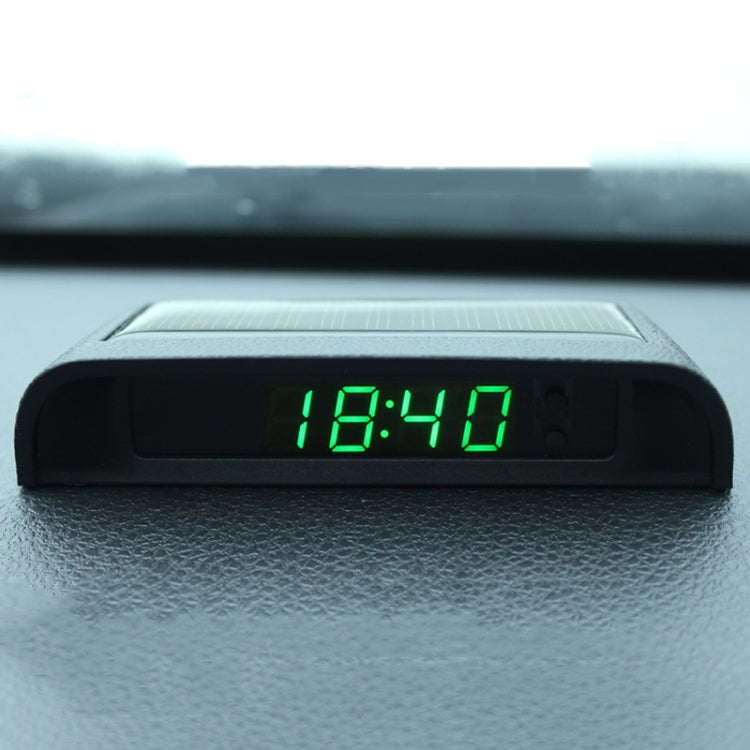Solar Night Light Car Clock Automotive Electronic Clock Temperature