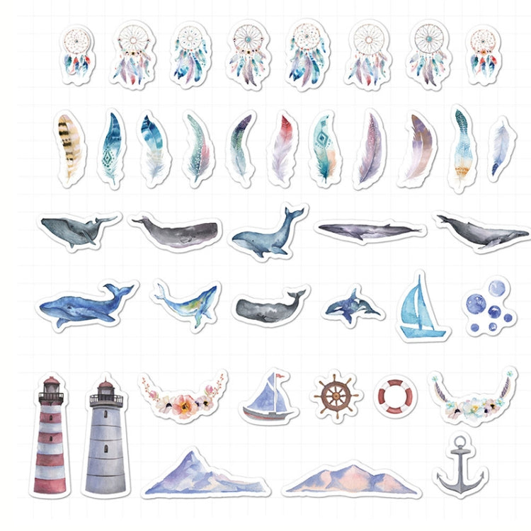 TH001-22 40 in 1 Japanese Paper Decoration Hand Account DIY Sticker