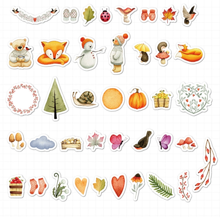 TH001-22 40 in 1 Japanese Paper Decoration Hand Account DIY Sticker