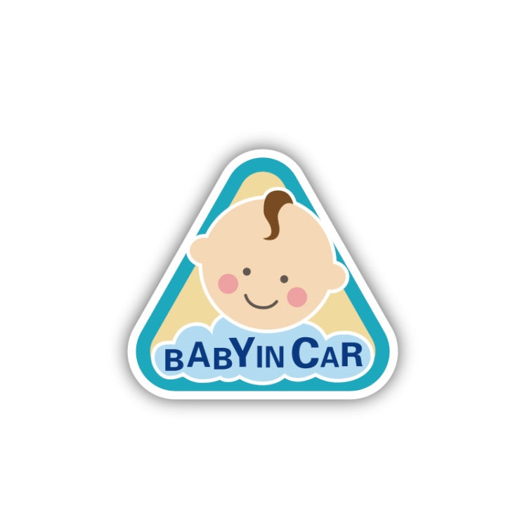 10 PCS There Is A Baby In The Car Stickers Warning Stickers Style: — CT203 Baby X Blue Bottom Bottle Magnetic Stickers