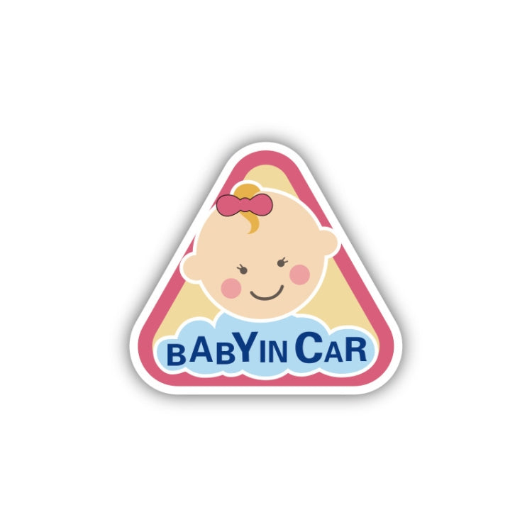 10 PCS There Is A Baby In The Car Stickers Warning Stickers Style: — CT223Z Pink Bottom Bottle Adhesive Stickers