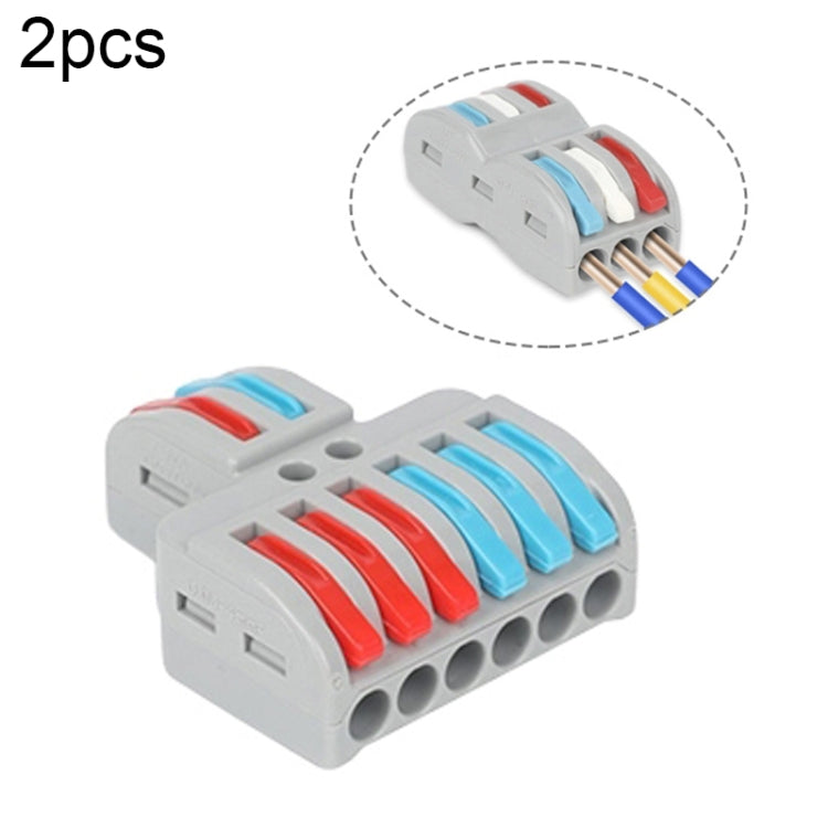 Colorful Quick Line Terminal Multi-Function Dismantling Wire Connection Terminal, SPL-2 2 In 3 Out — SPL-4 4 In 4 Out