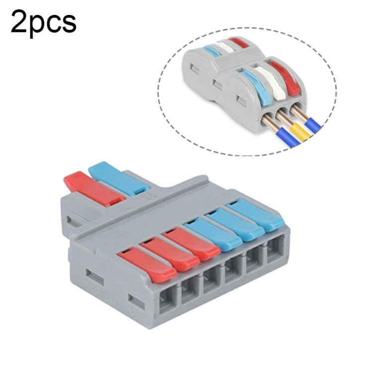 Colorful Quick Line Terminal Multi-Function Dismantling Wire Connection Terminal, SPL-2 2 In 3 Out — view 15