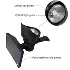 Solar Flood Light Home Solar Garden Villa Lawn Lamp — Warm Light 2800K