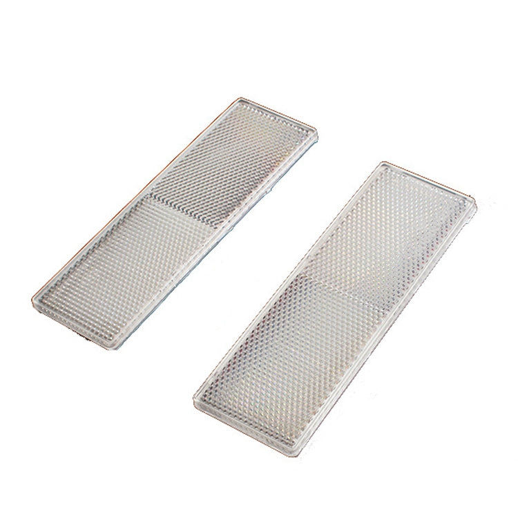 50 PCS Car Body Reflective Stickers Plastic Reflective Strip Reflector Truck Reflective Tablet — White
