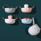 Cartoon Animal Cute Deer Soap Holder Seamless Wall-Mounted Bathroom Storage Box — view 6