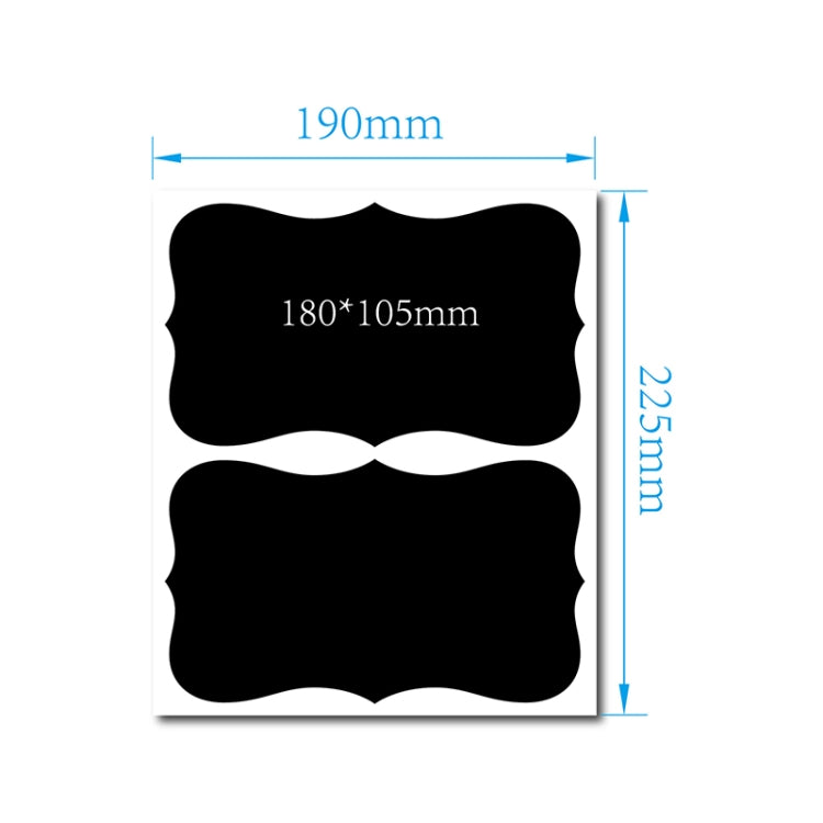 50 Sets Erasable Waterproof Removable Bottle Can PVC Blackboard Sticker — 2PCS/Set 190x225mm