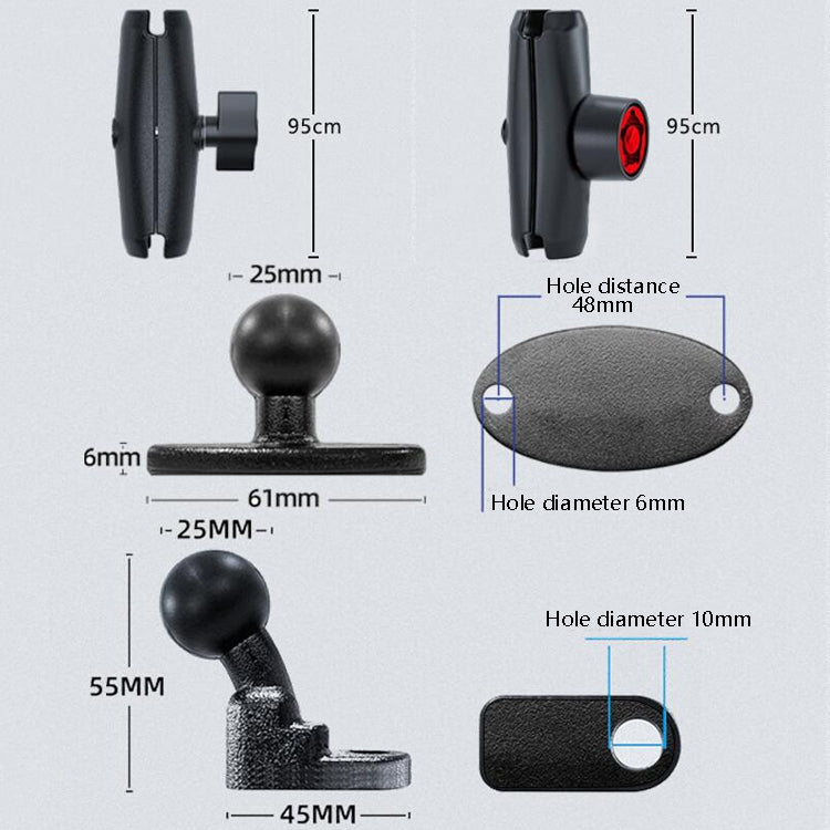 Motorcycle Metal Navigation Mobile Phone Bracket, Style: