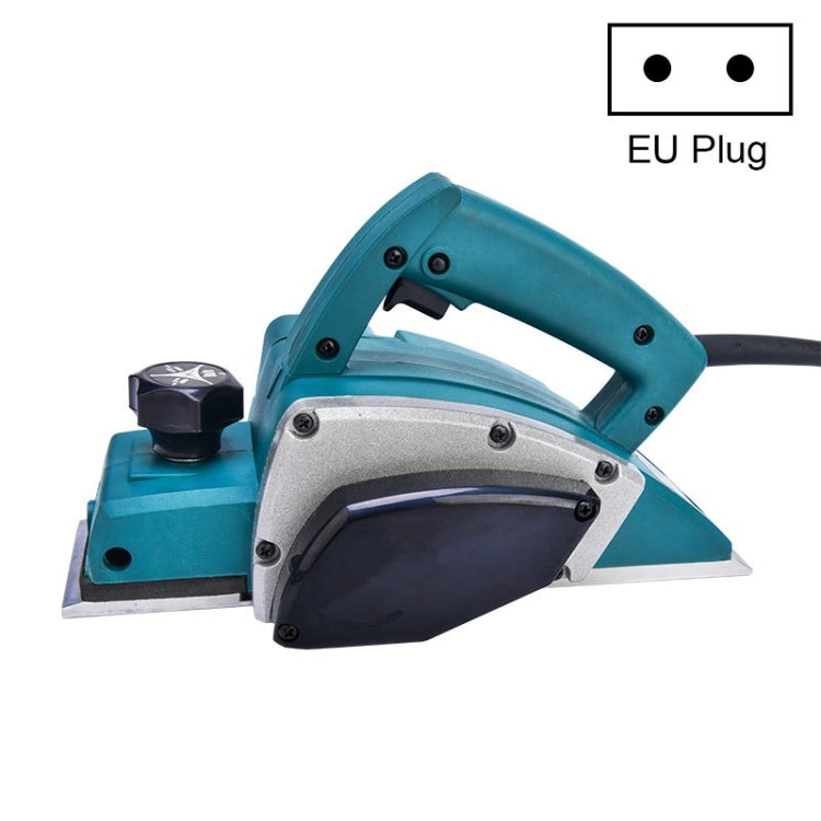 Portable Multifunctional Electric Wood Planer Household Desktop Woodworking Electric Push Planing Tool, EU Plug