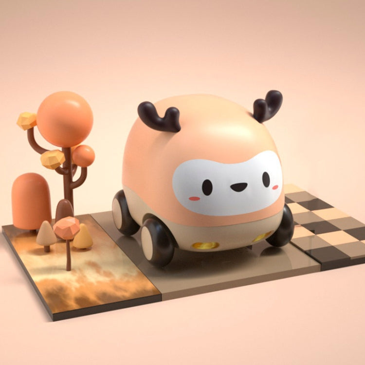 Cartoon Cute Pet Pull Back Car Children Mini Puzzle Inertia Car Toy — Rhino