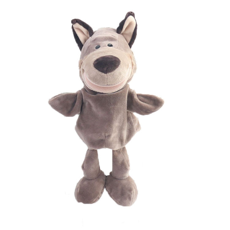 Toddler Cartoon Animal Plush Hand Puppet Toy Parent-Child Storytelling Props — Lion