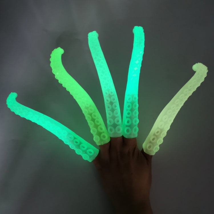10 PCS TPR Soft Plastic Octopus Tentacles Finger Cover Toys Tricky Prank Finger Puppet, Random Color Delivery