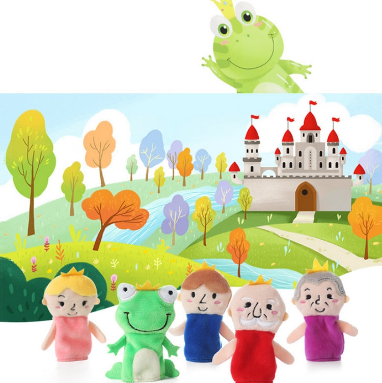 Animal Finger Dolls Plush Toys For Preschool Education — 5 PCS/Set Tadpole+Story Card