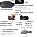 Multifunctional Braided Umbrella Rope Watch Alarm Bracelet Outdoor Survival Bracelet