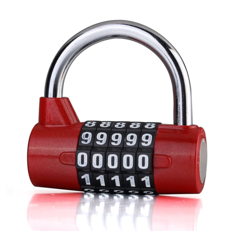Large 5 Digit Combination Gym Cabinets Password Lock Tool Box Door Padlock — 5 Digit (Blue)