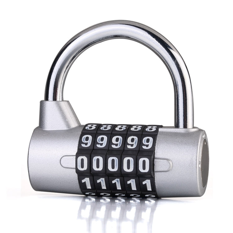 Large 5 Digit Combination Gym Cabinets Password Lock Tool Box Door Padlock — 5 Digit (Black)
