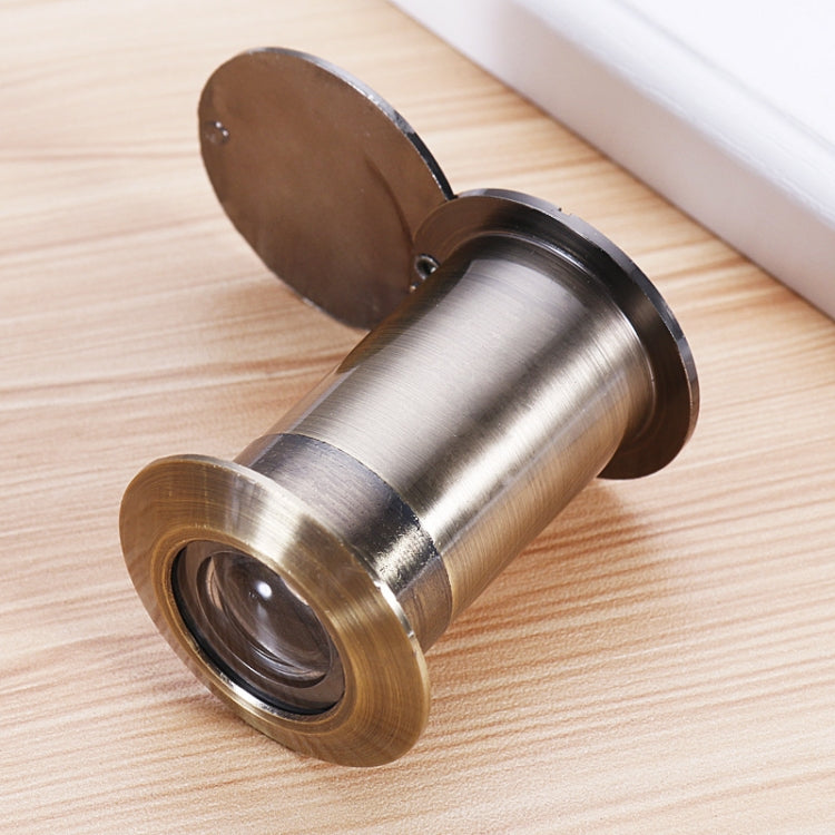2 PCS Security Door Cat Eye HD Glass Lens 200 Degrees Wide-Angle Anti-Tiny Hotel Door Eye — 26mm Red Bronze
