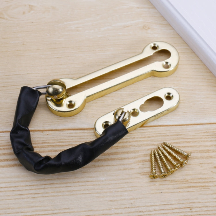 Thickened Anti-Theft Chain Stainless Steel Door Bolts Hotel Room Door Chain Buckle, Specification: Large (Black) — Large (Silver)