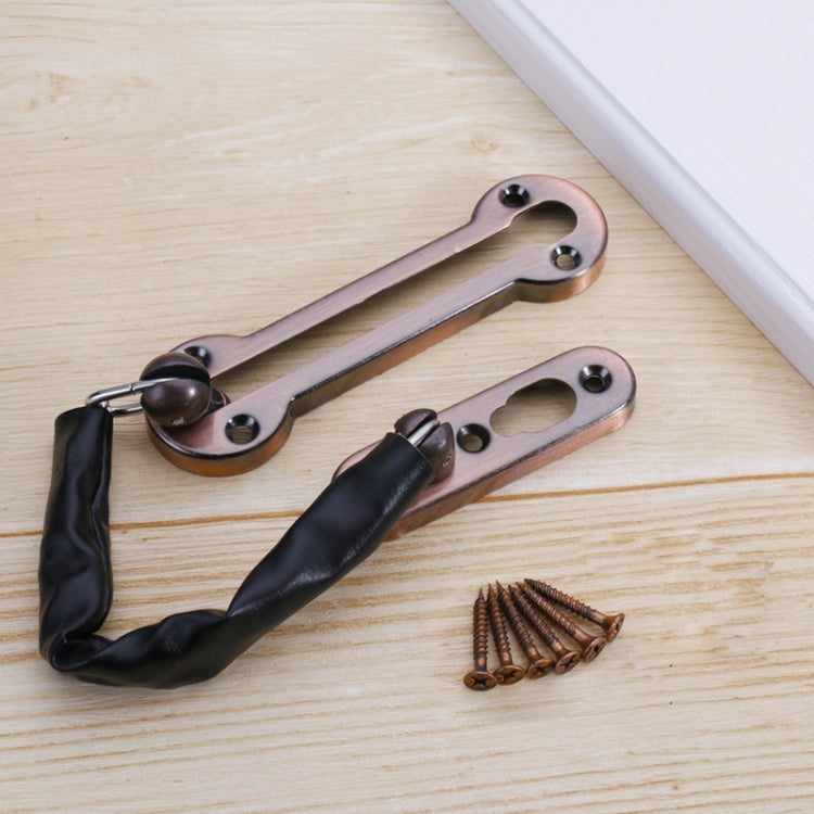 Thickened Anti-Theft Chain Stainless Steel Door Bolts Hotel Room Door Chain Buckle, Specification: Large (Black) — Large (Gold)