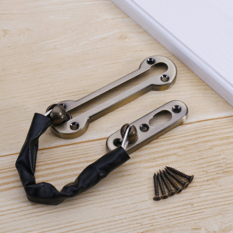 Thickened Anti-Theft Chain Stainless Steel Door Bolts Hotel Room Door Chain Buckle, Specification: Large (Black) — Large (Red Bronze)