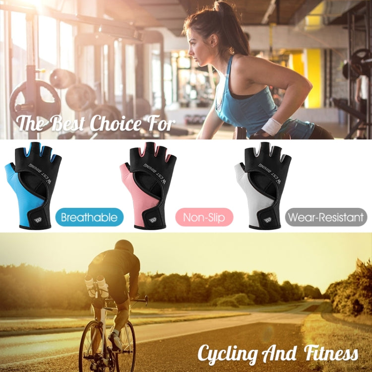 WEST BIKING YP0211217 Cycling Breathable Silicone Palm Gloves Fitness Training Wrist Guard Sports Gloves