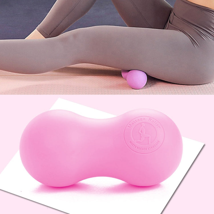 Fascia Ball Muscle Relaxation Yoga Ball Back Massage Silicone Ball — Flat Pink Peanut Ball