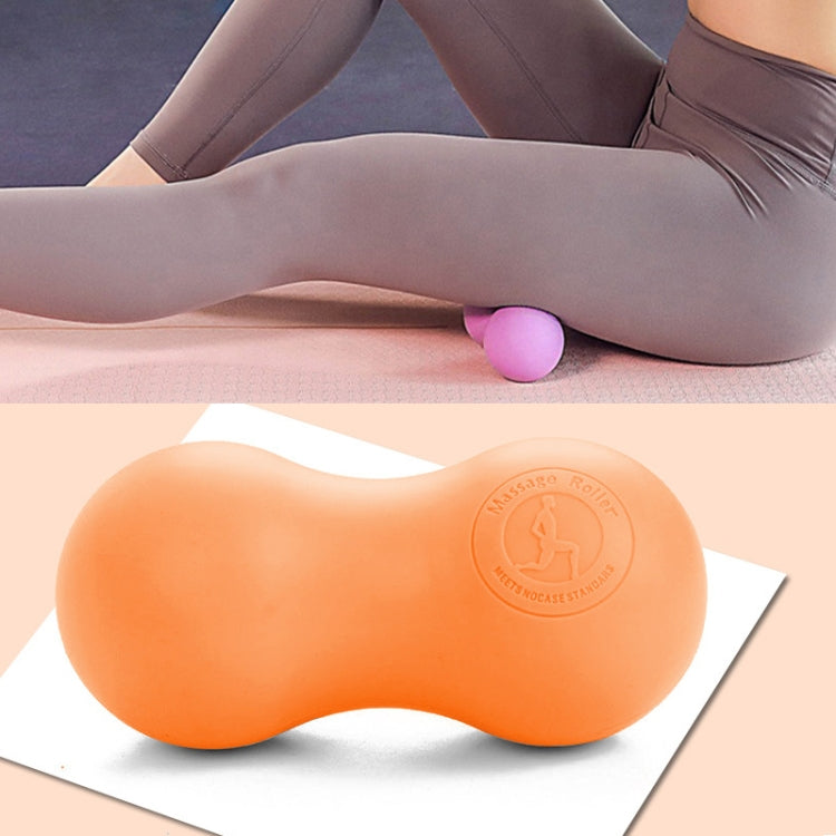 Fascia Ball Muscle Relaxation Yoga Ball Back Massage Silicone Ball — Flat Orange Peanut Ball