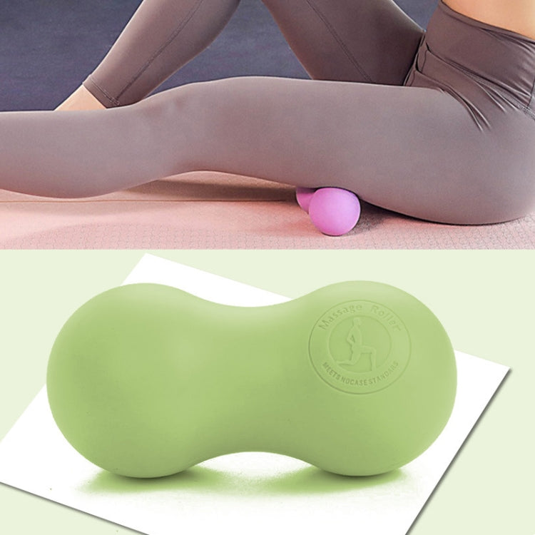 Fascia Ball Muscle Relaxation Yoga Ball Back Massage Silicone Ball — Flat Matcha Green Peanut Ball