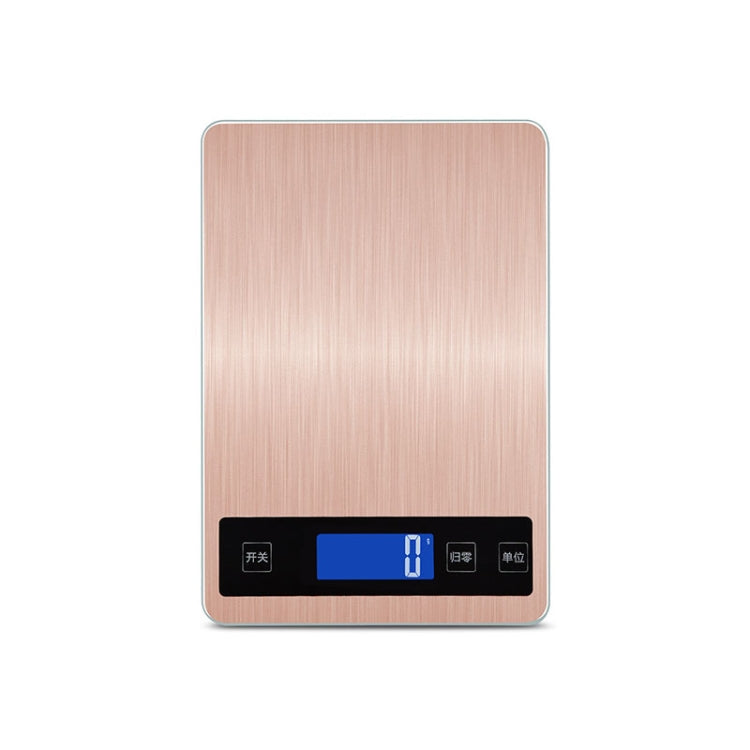 A10-1 Portable USB Kitchen Scale Household Food Baking Tea Quasi-Gram Weight Bench Scale — 5kg / 1g(Rose Gold)