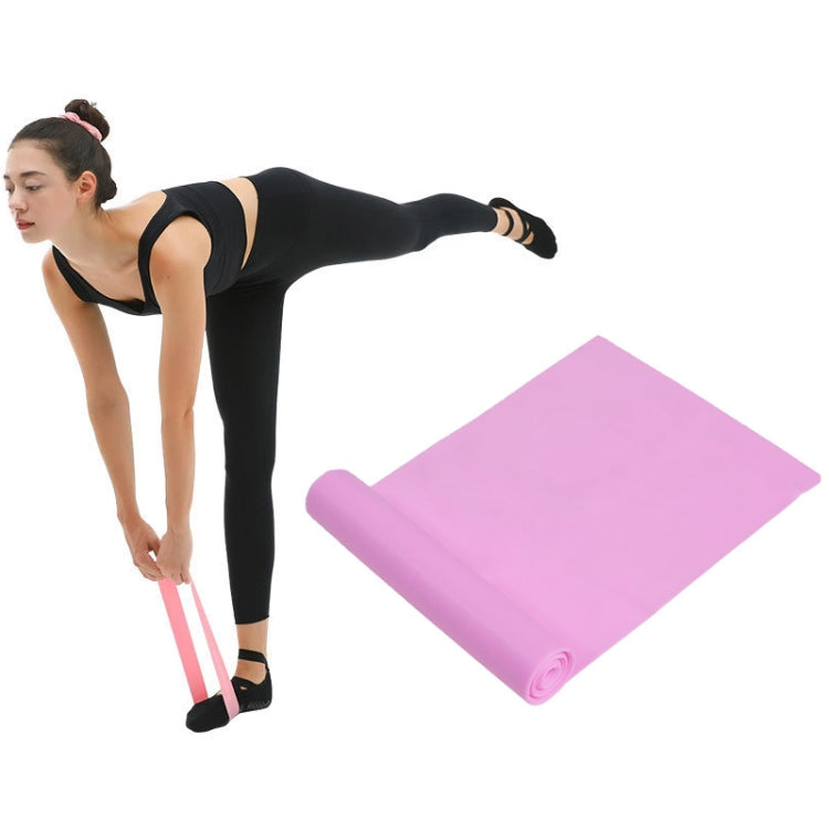 Latex Yoga Stretch Elastic Belt Hip Squat Resistance Band, Specification: 1500x150x0.35mm (Pure Cherry Pink), 1500x150x0.35mm (Pure Blue), 1500x150x0.35mm (Pure Purple) — 1500x150x0.35mm (Pure Purple)