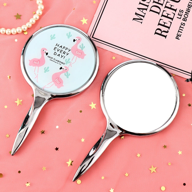 Mini Handle Vanity Mirror Portable Hand-held Vanity Mirror, Random Pattern Delivery — view 4