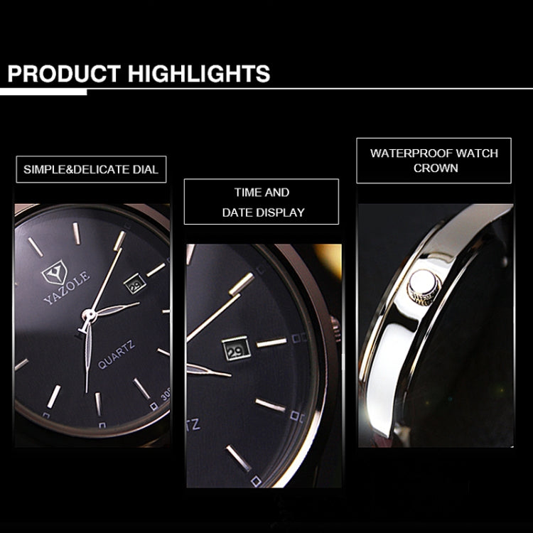 YAZOLE 308 Luminous Quartz Watch Men Watch