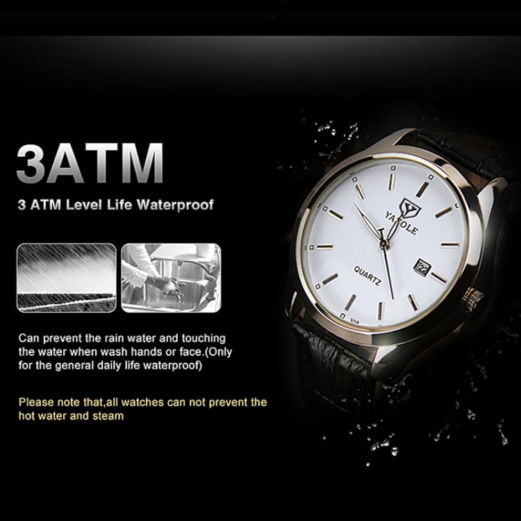 YAZOLE 308 Luminous Quartz Watch Men Watch