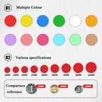 Color High-Viscosity Coated Paper Sticker Round Sticker, Random Color Delivery — view 5